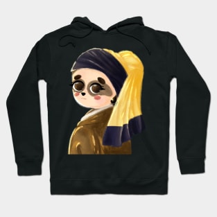 sloth with pearl earing Hoodie